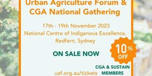 Sustain's Urban Agriculture Forum and Community Gardens Australia National Gathering 2023