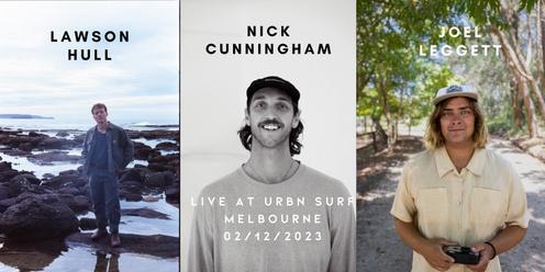 Nick Cunningham, Joel Leggett and Lawson Hull LIVE at URBNSURF Melbourne