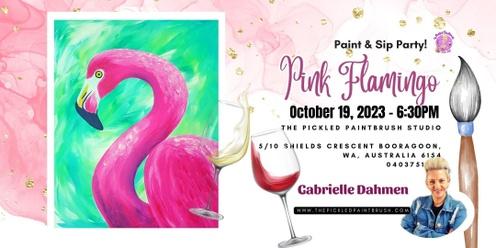 Paint & Sip Party - Pink Flamingo - October 19, 2023
