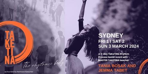 Sydney TaKeTiNa® Rhythm Process 'The Rhythmic Body' A 3-day taster series with Master teacher Tania Bosak 