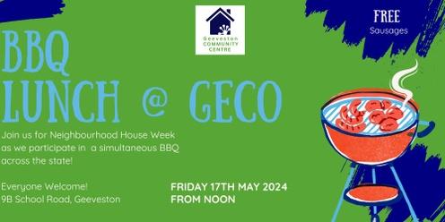 GeCo BBQ for Neighbourhood House Week