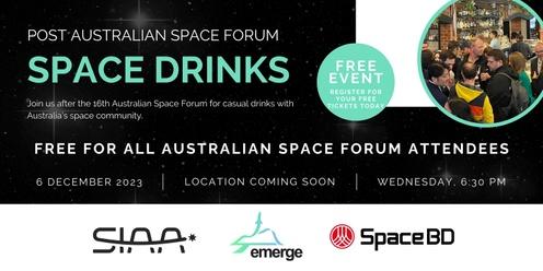 Space Drinks | Post 16th Australian Space Forum