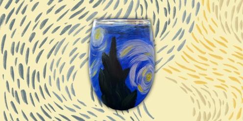 Starry Night Wine Glass Painting Event