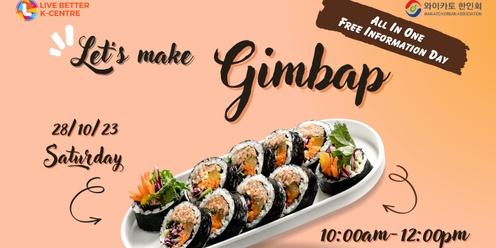 FREE EVENT: Making Gimbap  at 2023 All-In-One free information day 