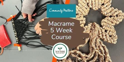 Macrame Course - 5 Weeks, West Auckland's RE: MAKER SPACE. Wednesdays, 28 Feb - 27 Mar, 6.30pm - 8.30pm