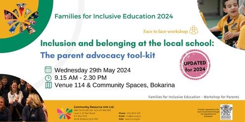 Inclusion and belonging at the local school - The parent advocacy toolkit: Bokarina