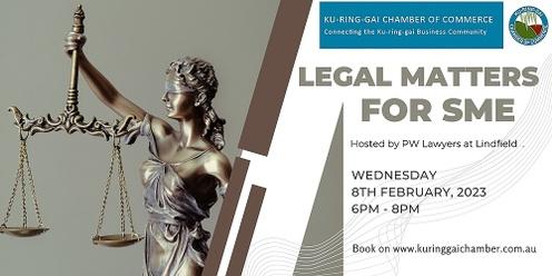 Taking care of Legal Issues - What's important for SMEs!