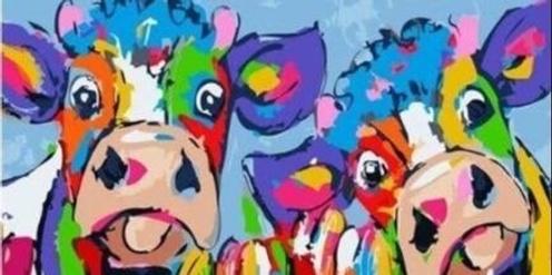 Paint and Sip at Hotel Metropole Lismore - Colorful Cows