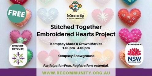 Stitched Together - Embroidered Hearts Project | KEMPSEY