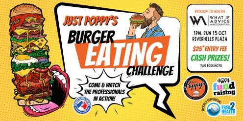 Just Poppy's Burger Eating Challenge