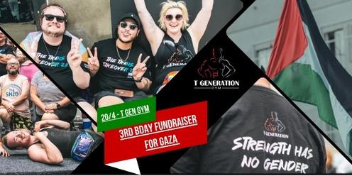 T Gen's 3rd Birthgay Fundraiser for Gaza 