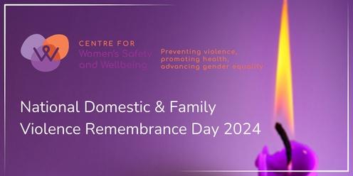 National Domestic and Family Violence Remembrance Day 2024