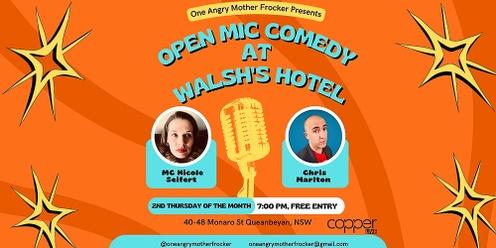 Open Mic Comedy at Walsh's (Auslan Interpreted)