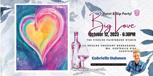 Paint & Sip Party - Big Love - October 12, 2023