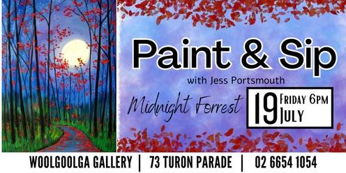 Midnight Forrest - Paint & Sip @Woolgoolga Gallery with Jess Portsmouth