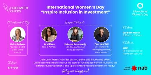 International Women's Day - Inspire Inclusion in Investment