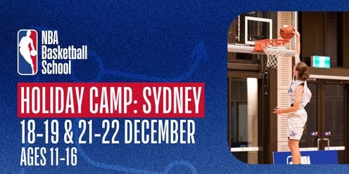 December 18th-19th & 21st-22nd 2023 Holiday Camp (Ages 11-16) in Sydney at NBA Basketball School Australia