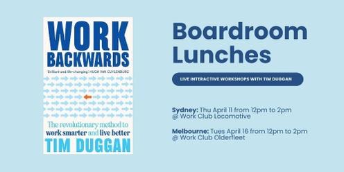 Work Backwards: Boardroom Lunch in Melbourne