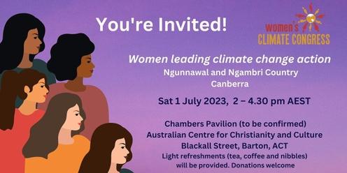 Women leading climate change action - Ngunnawal and Ngambri Country - Canberra