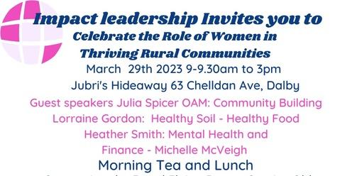 Celebrating the role of Women in Thriving Rural Communities 