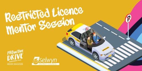 Restricted Licence – Practical Mentor Session (Youth Hub, Rolleston)