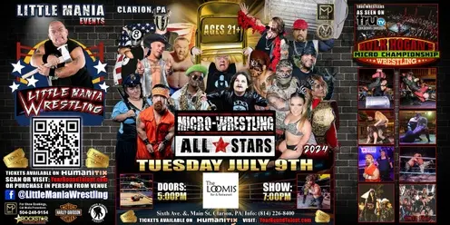 Clarion, PA -- Micro-Wrestling All * Stars: Little Mania Rips Through the Ring!