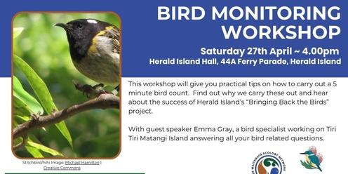 Bird monitoring workshop