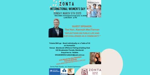 ZONTA INTERNATIONAL WOMEN'S DAY