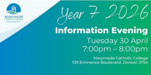 Marymede Catholic College  - Year 7 2026 Information Evening: Doreen Campus