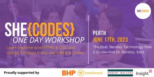 She Codes Perth; Free 1 Day Coding Workshop for Women