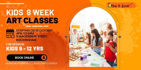  Kids  9 - 13 yrs Art classes Wednesdays (8 Classes) - Commencing 18 October 2023