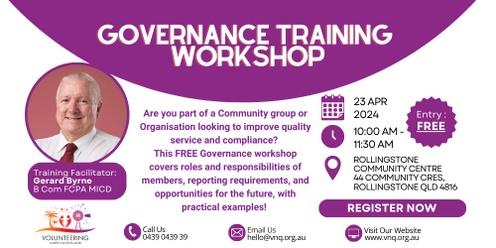Governance Training Workshop for Community Groups - With Gerard Byrne