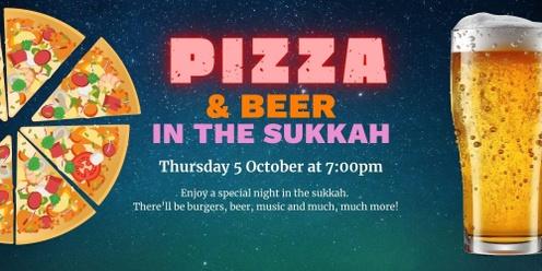 Pizza and Beer in the Sukkah