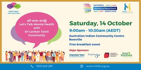 Let's Talk: Sri Lankan Tamil Community Mental Health Breakfast