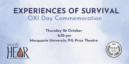 Experiences of Survival: Oxi Day Commemoration 