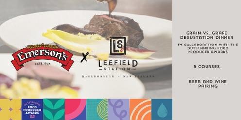 Grain vs. Grape -  Winner Dinner with Emerson's Brewery and Leefield Station