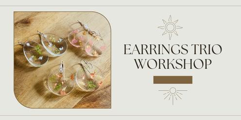Resin Botanical Earrings Trio Workshop