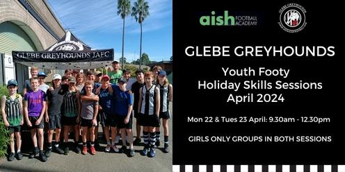 Glebe Greyhounds & Aish Academy Youth Footy Super Skills April 2024