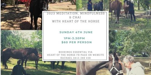 Meditation, Mindfulness & Chai with Heart of the Horse Sunday 4th June 2023