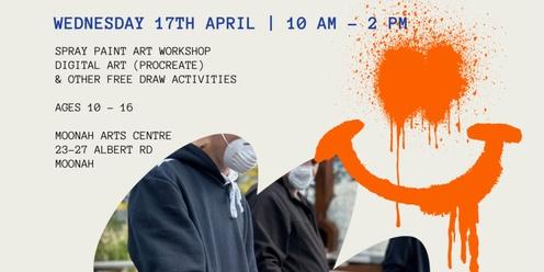 Crewative Arts Connect Digital Art & Street Art Workshop | 12.30 pm - 2 pm | Ages 13 -16
