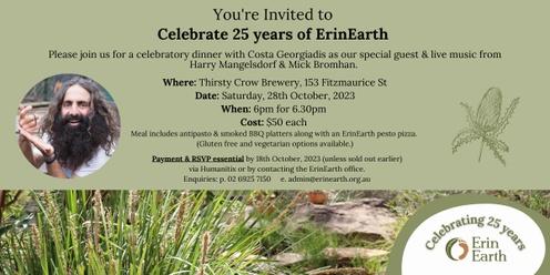 Celebrating 25 years of ErinEarth Dinner with Costa
