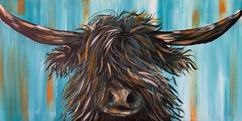 Paint N Sip Hamish the highland cow 