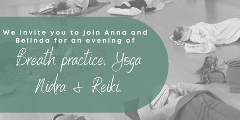 Breath practice and yoga nidra with Reiki
