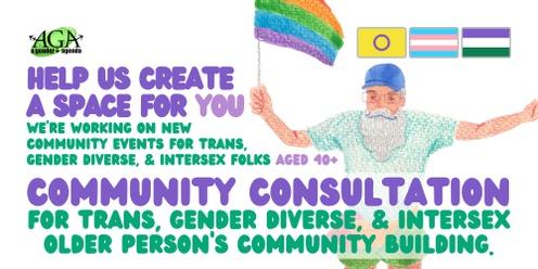 Community Consultation for Trans, Gender Diverse and Intersex Older Person's Community Building