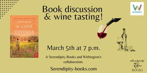The Lost Vintage book discussion & wine tasting