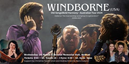 Windborne (USA) supported by Christina Tourin (USA), Andrea Kirwin & Claire Evelynn - Bowral Memorial Hall, NSW