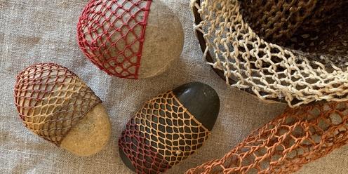 Eurobodalla Fibre & Textile Artists Group - knotless netting/looping workshop with Trish Flynn