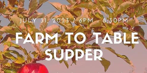 Farm to Table Supper with Executive Chef Charles Parker and Tumbling Creek Cider Company 