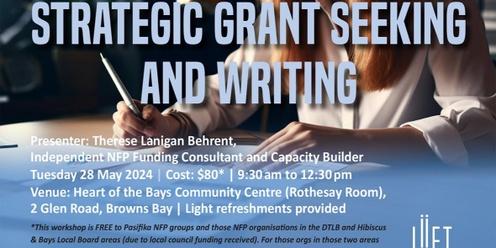 Strategic Grant Seeking and Writing in-person workshop in Browns Bay (FREE for some groups)