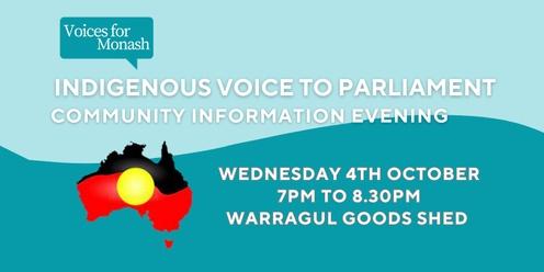Voice to Parliament: Community Information Night - 4 October 2023